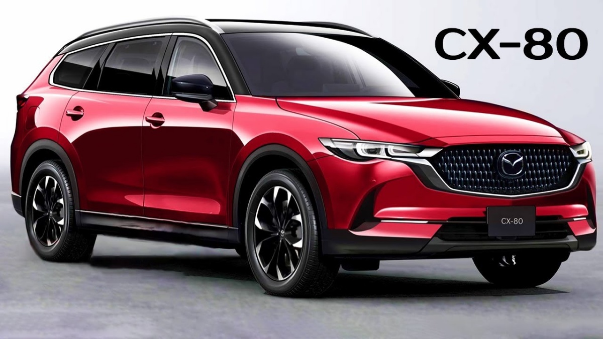 Mazda CX-80 ใหม่ SUV Bigsize 7 ที่นั่ง บุกตลาดยุโรป 2023 มีทั้ง Hybrid ...